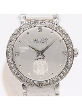 Versace Ceramic Diamond Bezel Quartz Silver Dial Watch Versace Mens DV One 01AC Automatic Ceramic ? Diamond MOP  main image 3